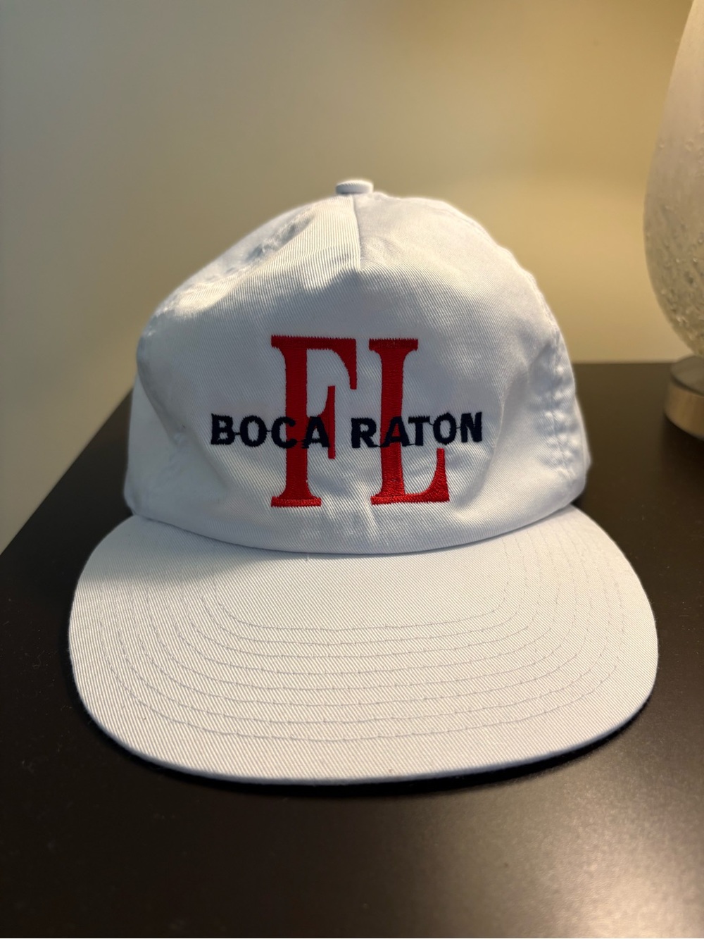 Vintage Boca Raton FL White SnapBack hat